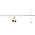 thumbnail image 3 of Miabella Cherry Charm Rolo Chain Bracelet in Sterling Silver, 3 of 5