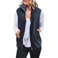 thumbnail image 2 of Sleeveless Vests for Women Fuzzy Jackets Zip Mock Neck Warm Cozy Winter Coats with Pockets, 2 of 6