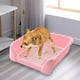 thumbnail image 4 of Bandeja de entrenamiento para gatos, soporte para almohadillas de orina para perros con columna urinaria para mascotas. Rosa Medio, 4 of 8
