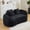 Black, variant on CKEASEAN 66" Chenille Curved Loveseat Sofa, Deep Seat Cloud Couch with 2 Throw Pillows, Modern Curved Sofas with Dual Armrests for Living Room, Bedroom, Apartment, Small Spaces, No Assembly Required