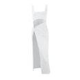 thumbnail image 4 of Vestido con tirantes y aberturas para mujer 2025 Summer - Cuello cuadrado, sin mangas, poliéster, fiesta/casual, XS-L, 4 of 5