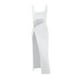 thumbnail image 4 of Vestido con tirantes y aberturas para mujer 2025 Summer - Cuello cuadrado, sin mangas, poliéster, fiesta/casual, XS-L, 4 of 5