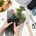 thumbnail image 3 of Plastic Grid Mesh Flower Bouquets Wrapping Paper Net Floral Bouquet Gift Packaging Materials Craft Black 260mm 10 yards/roll, 3 of 6