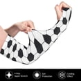 thumbnail image 3 of Uemuo Soccer Ball Printed Arm Sleeves, Cooling UV Sun Protection Sports Compression for Men/Women, 3 of 8