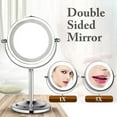 thumbnail image 2 of Miroir de Maquillage Grossissement 5X Rotatif Miroir Éclairé à DEL Miroir de Coiffeuse à DEL, 2 of 10
