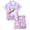 Purple&&100, variant on CONROSES Girls Pajama Set Cartoon Horse Graphic Short Sleeve Pjs Tops Shorts Loungewear Sets Cozy Nightwear Sleepwear