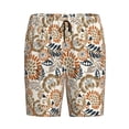 thumbnail image 4 of Naloa Floral Paisley Men's Short Pajama Pants, Lounge Comfort Shorts with Elasticized Waistband and Side Pockets - Large, 4 of 9