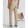 thumbnail image 4 of Mens Golf Pants Stretch Work Dress Pants 30"/32" Quick Dry Lightweight Casual Comfy Trousers with 3 Pockets, 4 of 7