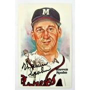 Warren Spahn Milwaukee Braves Autographed 1981 Authentic Perez-Steele Postcard