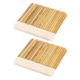 thumbnail image 1 of Uxcell 2Pcs Pincel Hake, 22 filas de Mezcla de Pelo de Oveja Pincel de Acuarela Mango de Bambú para Pintura, Lavado, Limpieza de Polvo, Cerámica, Pintura de Esmalte, Suministros de Artesanía, Blanco, 1 of 7