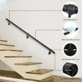 thumbnail image 5 of Stair Railing Indoor Metal Hand Rails for Indoor Stairs 1.5" Pipe Aluminum Wall Mounted Indoor/Outdoor Handrail for Steps Black Industrial Handrail for Stairs 5ft, 5 of 7