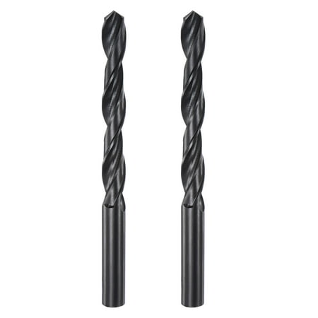

High Speed Steel Twist Drill Bit 10.5mm Fully Ground Black Oxide 130mm Long 2Pc