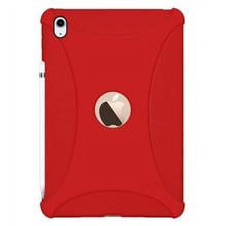 iPad Air 4 2020 Case with Pencil Holder, Shockproof Heavy Duty Case Lightweight Silicone Case for iPad Air 4 10.9 inch 2020 [Support 2nd Gen Pencil Wireless Charging] - Red