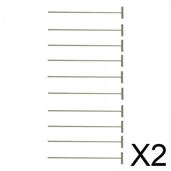 2 X 10 X Trampas En T Para Puerta De Entrada De Palomas Extraíbles Para Jaulas De Pájaros, Césped, Porche, Hierro