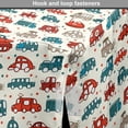 thumbnail image 4 of Cars Dog Crate Cover, Cheerful Boy Play Things in Doodle Style with Many Different Vehicles, Easy to Use Pet Kennel Cover for Medium Large Dogs, 35" x 23" x 27", Scarlet Teal Tan, by Ambesonne, 4 of 6