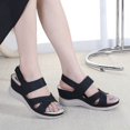 thumbnail image 6 of Leozcaa Women's Walking Sandals Lightweight Soft Footbed Low Wedge Comfort Indoor Outdoor Flat Casual Shoes, 6 of 7