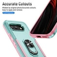 thumbnail image 6 of Case for Google Pixel 9A with Rugged Rotated Ring Holder Stand, Military Grade Heavy Duty Cover Support Magnetic Car Mount Shockproof Protective Case for Google Pixel 9A, Green/Pink, 6 of 10