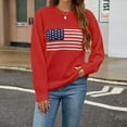 thumbnail image 2 of JYnXIANTI Womens Sweaters Casual Long Sleeve Star Stripe Crewneck Knit Pullover Lightweight Trendy Fall Winter Warm Tops, 2 of 5