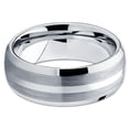 thumbnail image 2 of 8mm Wedding Ring,Tungsten Wedding Ring,Silver Tungsten Ring,Tungsten Carbide Ring,Man's Ring, 2 of 4