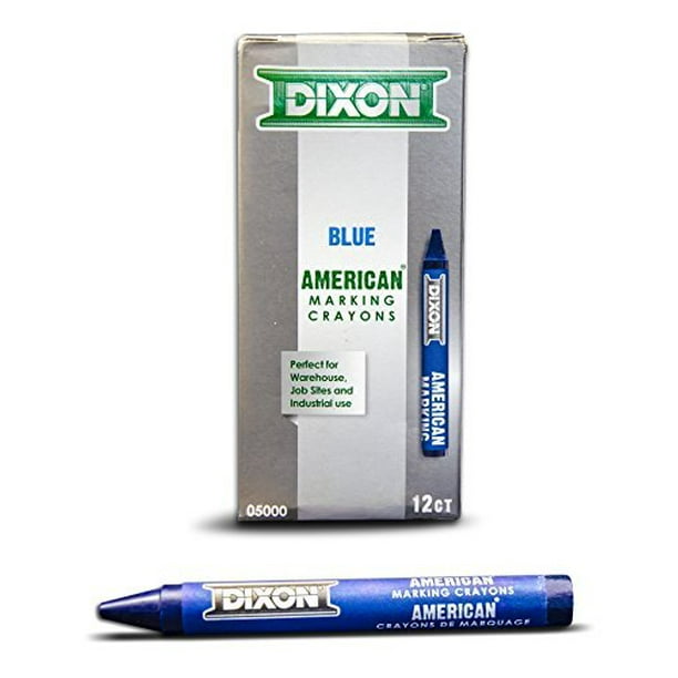 Dixon Ticonderoga 05000 5000 Blue American Marking Crayons 5"x