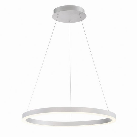 27.5 Inch 48W 1 Led Small Pendant-Silver Finish Eurofase Lighting 31471-015