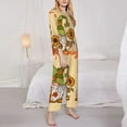 thumbnail image 3 of Lsque Gnomes Happy Thanksgiving Pattern Long Sleeve Pajama Set for Women - Soft 2-Piece Sleepwear and Loungewear Set with Pockets, Comfy Nightwear-Medium, 3 of 7