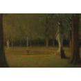 thumbnail image 2 of Henri Le Sidaner 24x17 Black Ornate Framed Double Matted Museum Art Print Titled: The Statues in the Versailles Park (1900), 2 of 5