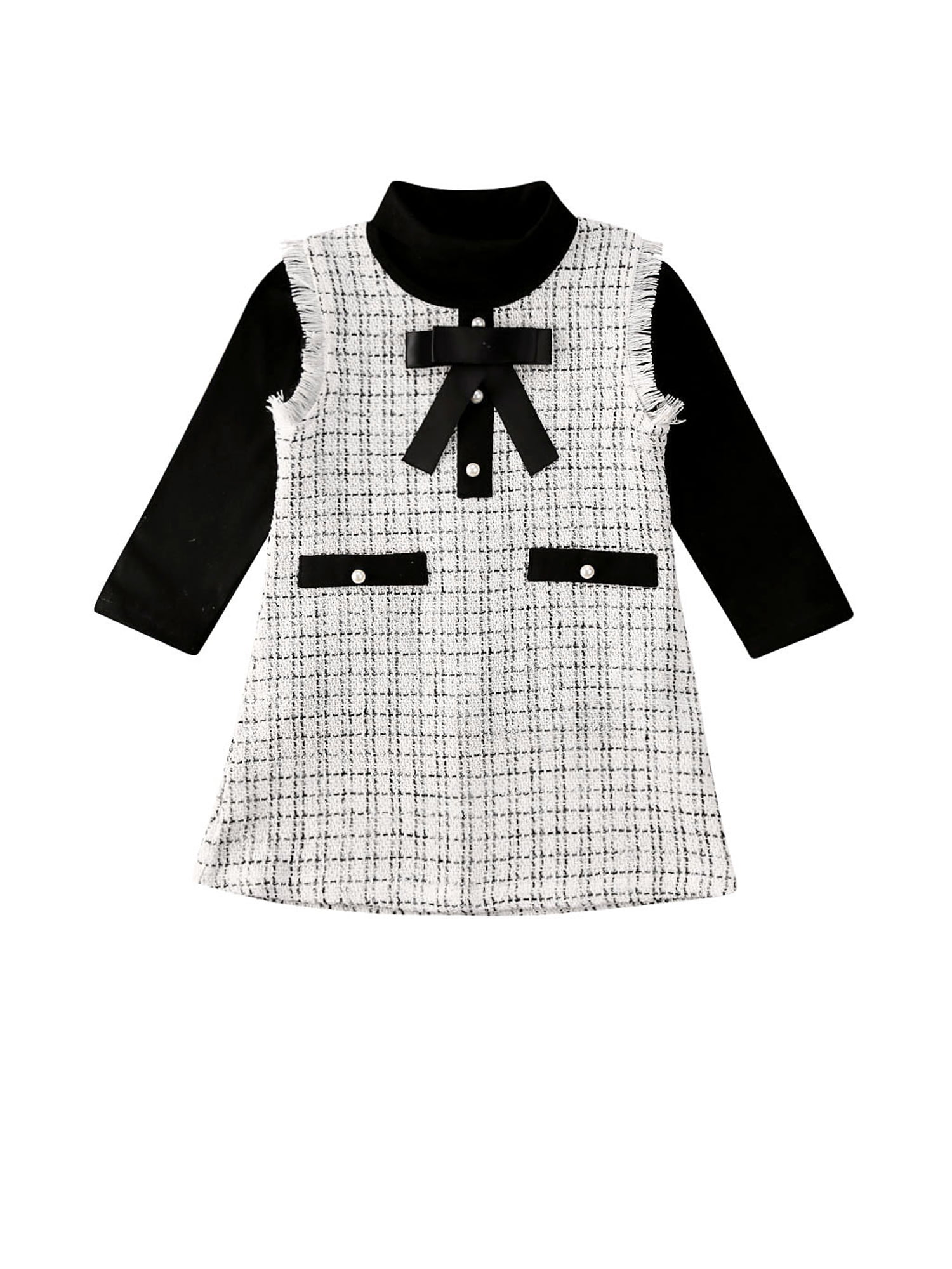 Loalirando Baby Girls' Tweed Cardigan Mini Skirt Princess Dress Autumn/Winter Clothing Set
