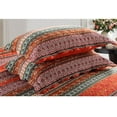 thumbnail image 6 of NEWLAKE Cotton Bedspread Queen Quilt Sets Reversible Patchwork Coverlet Set, Red Striped Jacquard Pattern, 6 of 8
