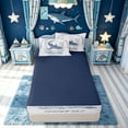 thumbnail image 4 of meiyoeat Whale Shark Zipper Full Size Comforter Sets with Fitted Sheet and 2 Pillowcases for Kids Boys, Cartoon Ocean Animal Zipper Bedding Set for Bedroom, Blue White, Blue ReversibleB, 4 of 6