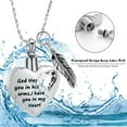 thumbnail image 4 of God Has You In His Arms, I Have You In My Heart - Heart Urn Necklace for Ashes with Birthstone Cremation Necklace for Human / Pet Ashes Necklace, 4 of 8