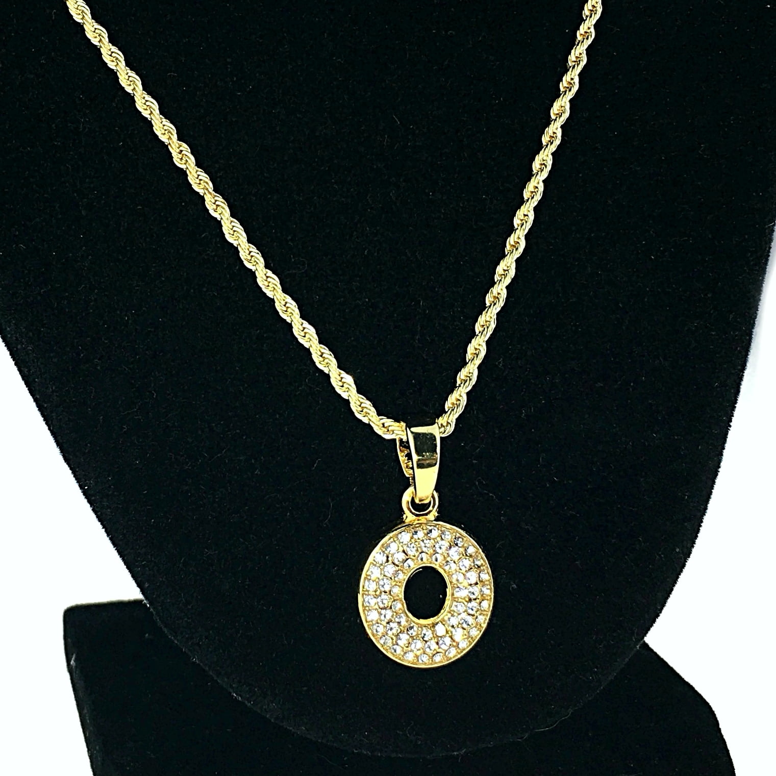 14K Gold Plated Micro Letter O Rope 