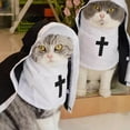 thumbnail image 2 of ZZ Pet Cat/Dog Nun Costume Clothing- Cute Funny Sister Habit Dress Outfit for Halloween Christmas Festival Cosplay Party (Medium), 2 of 7