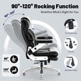 thumbnail image 2 of Qusaphy Big & Tall Office Chair 800LBS Heavy Duty - Ergonomic PU Leather Chair with 5D Armrests, 90°-120° Recline, Silent Wheels, 2 of 10