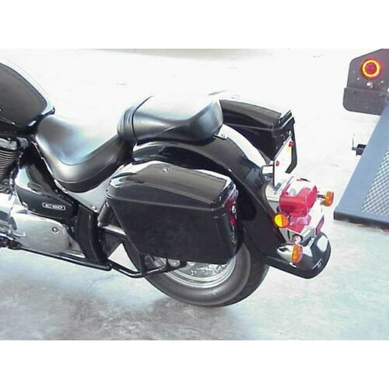 Mutazu Matte Black GA Universal Motorcycle Hard Saddlebags fits