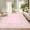 Pink, variant on Garvee 2'x6' Washable Runner Rug Modern Bordered Rug Floral Rug Non Slip Bedroom Runner for Laundry Room Kitchen, Blue