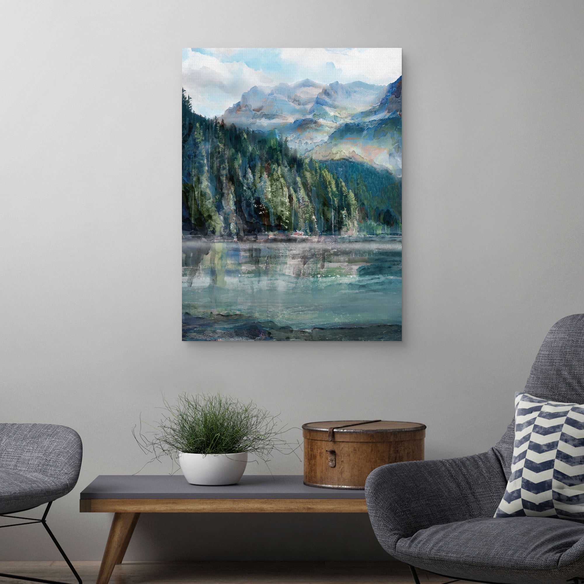 Mountain Lake II by Studio Arts Canvas Art Print