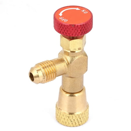 

Mavis Laven 1/4 -5/16 Brass Flowing Control Valve for Refrigerant Charging Hose R410A Valve Control Valve