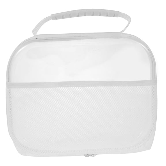 Tineasur Clear Hard Shell Travel Makeup Organizer Bag with Zipper Portable Cosmetic Storage Case for Women