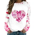 thumbnail image 2 of Ailaofu Women Valentine's Sweatshirt Love Heart Print Pullover Tops Casual Cute Valentines Gift Long Sleeve Sweatshirt, 2 of 7