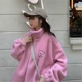 thumbnail image 5 of Women's 2023 Fall Winter Fleece Jackets Full Zipper Long Sleeve Jackets Casual Soft Fuzzy Shaggy Coats Jacket Outerwear White XXXL, 5 of 5