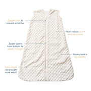 HALO SleepSack Wearable Blanket, Plushy Dots Velboa, Cream, Unisex, Infant, Medium, 6-12 Months