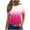 Hot Pink, variant on Htigea Women Crew Neck Fitted Tight Tshirt Short Sleeve Shirt Basic Knit Top Today Sales Hot Pink,M