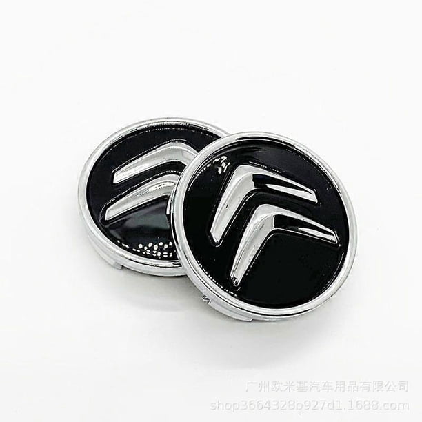 4 Pieces Hub Caps for Citroen C4 Picasso C3 Berlingo C5 X7 C2 C1 Ds3 Zx Xsara C8 Ds Ds4 60mm, Rim Center Caps with Badge