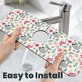 thumbnail image 6 of Zufioo Cute Cartoon Sloth Kitchen Sink Splash Guard, Faucet Mat Splash Catcher, uper Absorbent Microfiber Sink Protector Mat,Kitchen Sink Mat，Bathroom Countertop Protect Ma, 6 of 7