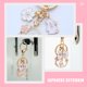 thumbnail image 1 of WASHWEPE 2Ud Llavero Japonés Kawaii Con De Y Cerezo En Material Metal Dorado, 1 of 8