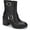 Black, variant on Kenneth Cole New York Womens Rhode Buckle Zipper Mid-Calf Boots
