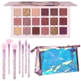 thumbnail image 1 of Kit de maquillaje UCANBE, sombra de ojos nude de 18 colores, 7 brochas y bolsa, 1 of 6