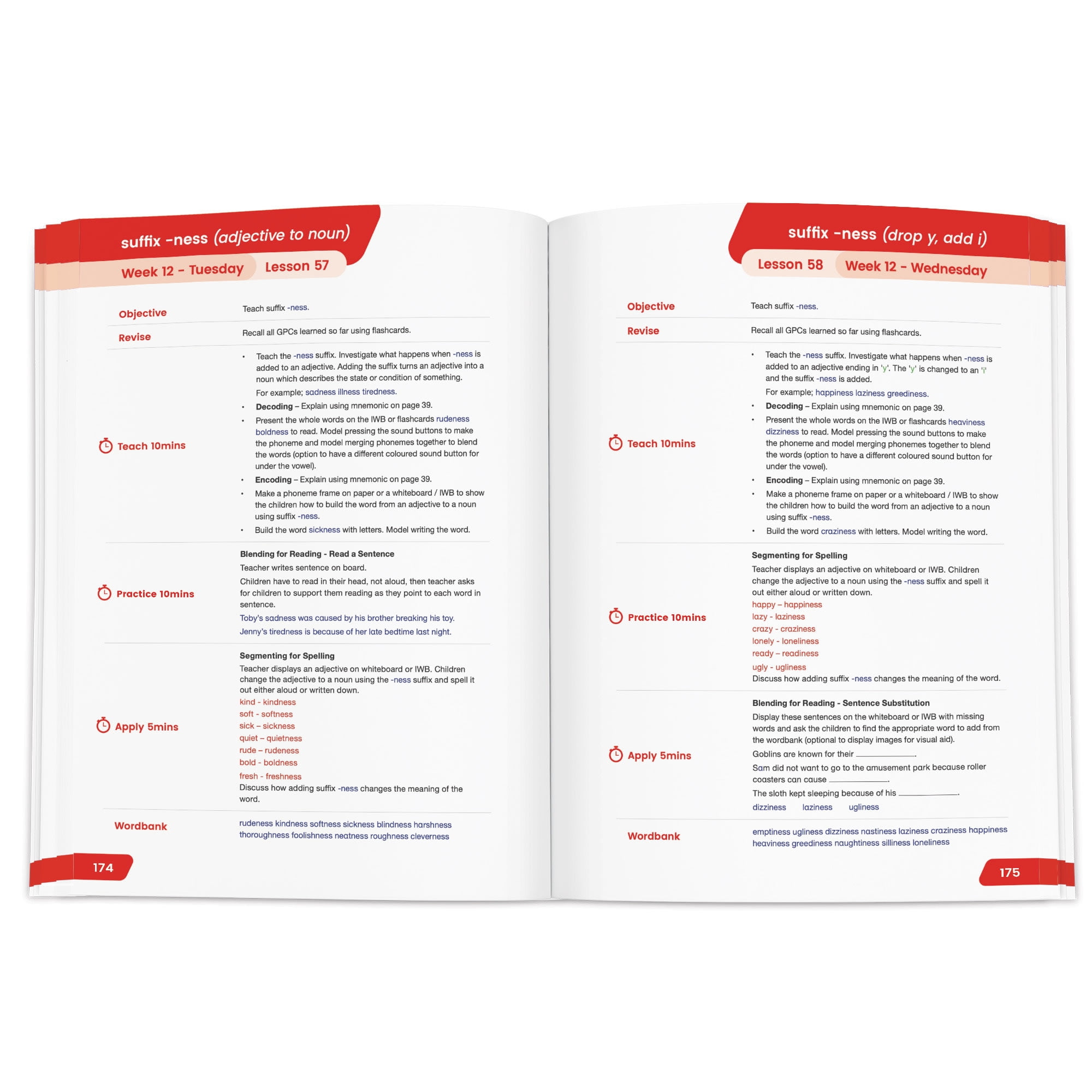 Junior Learning Teacher Planner Grade 2- The Science of Reading Resource book for Letters & Sounds, Decodable Readers, Phase 5.5 Alternative Sound Families, Phase 6 Prefix & Suffixes, W/ lesson plans