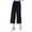 Black, variant on Juslio Women Pants Drawstring Elastic Waist Comfortable High Waist Loose Wide-Leg Pants